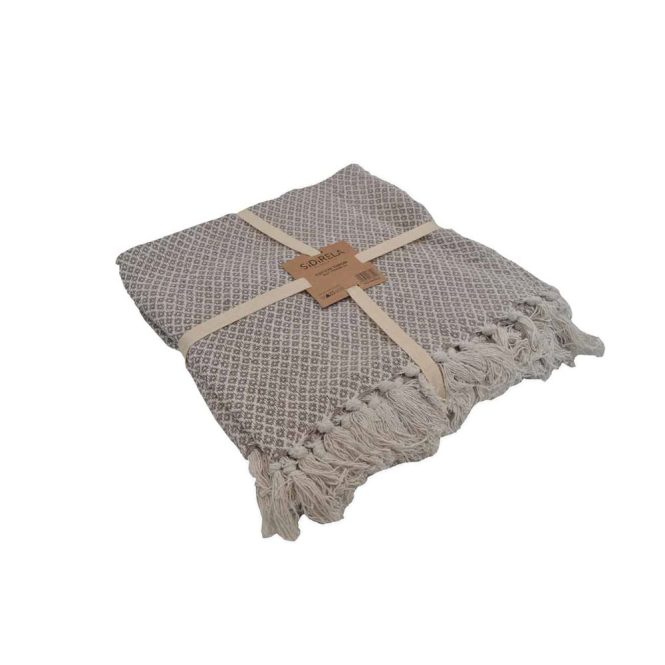 COTTON throw, 1.70 x 2.80cm, Grey