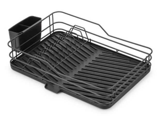 Metal sink plate holder in black color 43.5x29cm